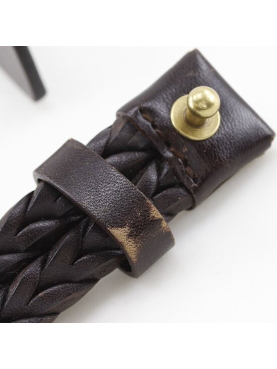 Gucci Mesh Leather Brown Belt main image 4